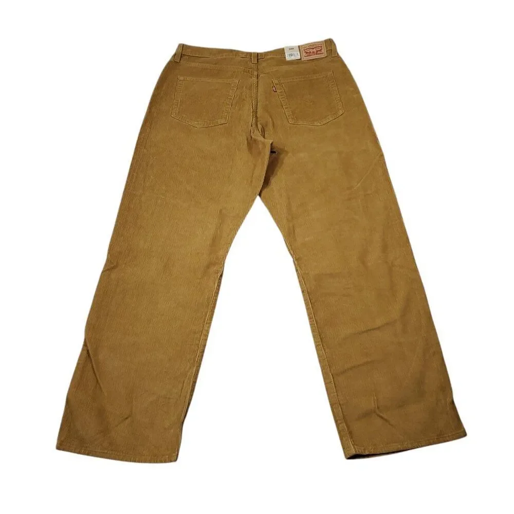 Levi's 94 Baggy Corduroy Brown Straight Leg Loose Pants Y2K 90s Size 33 x 31 - Picture 3 of 12